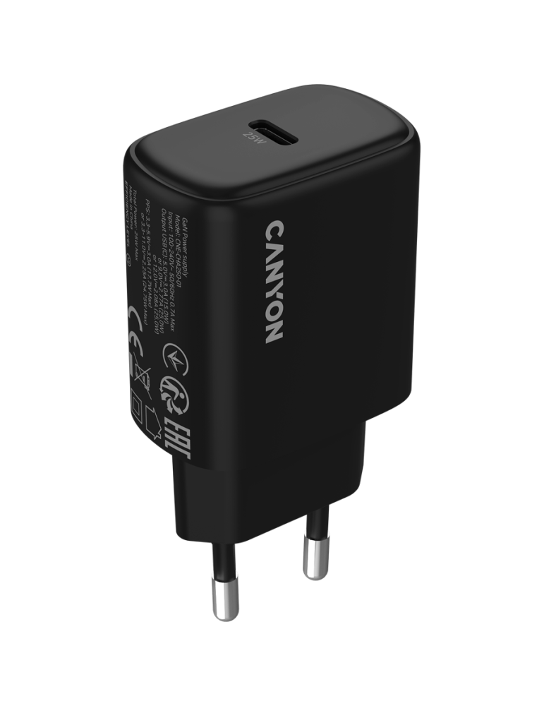 Зарядно CanyonOnCharge 250 25W 1xPD EU Black - CNE-CHA250-11