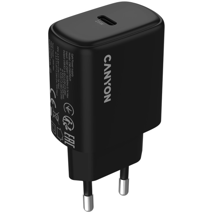 Зарядно CanyonOnCharge 250 25W 1xPD EU Black - CNE-CHA250-11