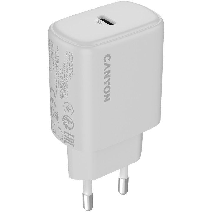 Зарядно CanyonOnCharge 250 25W 1xPD EU White - CNE-CHA250-01