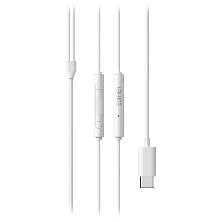 Слушалки - тапи Edifier P180 USB-C Earbuds, 14mm Drivers, Built-in Mic, White - P180 TYPE C-WH