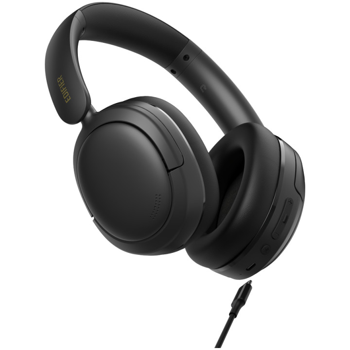 Bluetooth слушалки Edifier W800BT SE Wireless Over-Ear Headphones, 40mm Dynamic Titanium-Coated Drivers, BT V5.4, Multipoint Connection, AI Call Noise Reduction, Up To 45H Battery, USB-C, Black - W800BT SE-BL