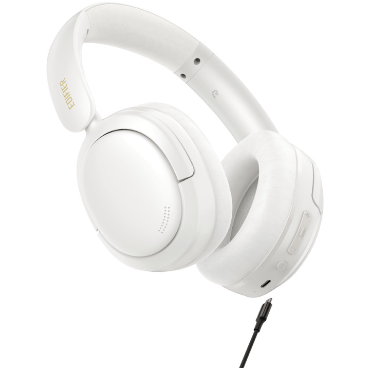 Bluetooth слушалки Edifier W800BT SE Wireless Over-Ear Headphones, 40mm Dynamic Titanium-Coated Drivers, BT V5.4, Multipoint Connection, AI Call Noise Reduction, Up To 45H Battery, USB-C, White - W800BT SE-WH