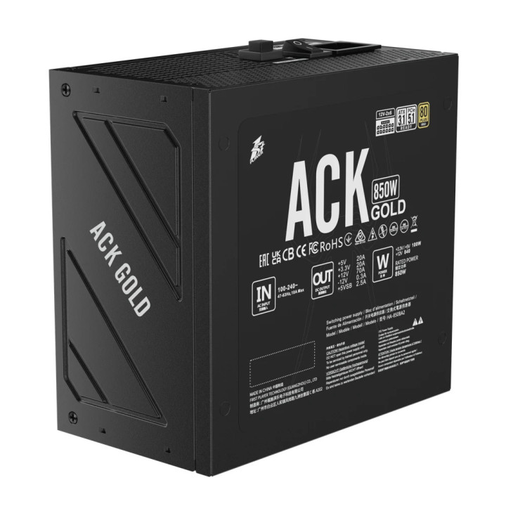 Захранване 1stPlayer PSU ATX 3.1 850W, ACK Gold, Full Modular - HA-850BA2