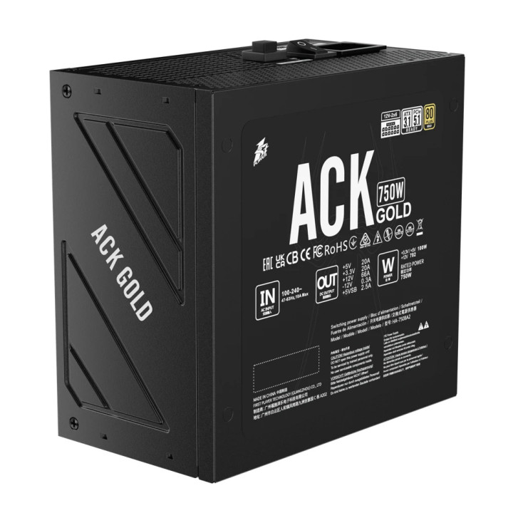 Захранване 1stPlayer PSU ATX 3.1 750W, ACK Gold, Full Modular - HA-750BA2