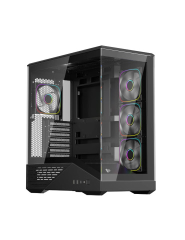 Кутия за компютър 1stPlayer GM7 Black, ATX, 4 x 120 mm A-RGB fans included, USB-C - GM7-BK-3FN7R-1FN7