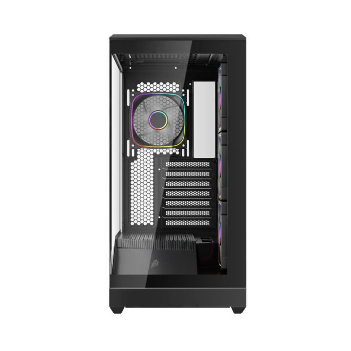 Кутия за компютър 1stPlayer GM7 Black, ATX, 4 x 120 mm A-RGB fans included, USB-C - GM7-BK-3FN7R-1FN7