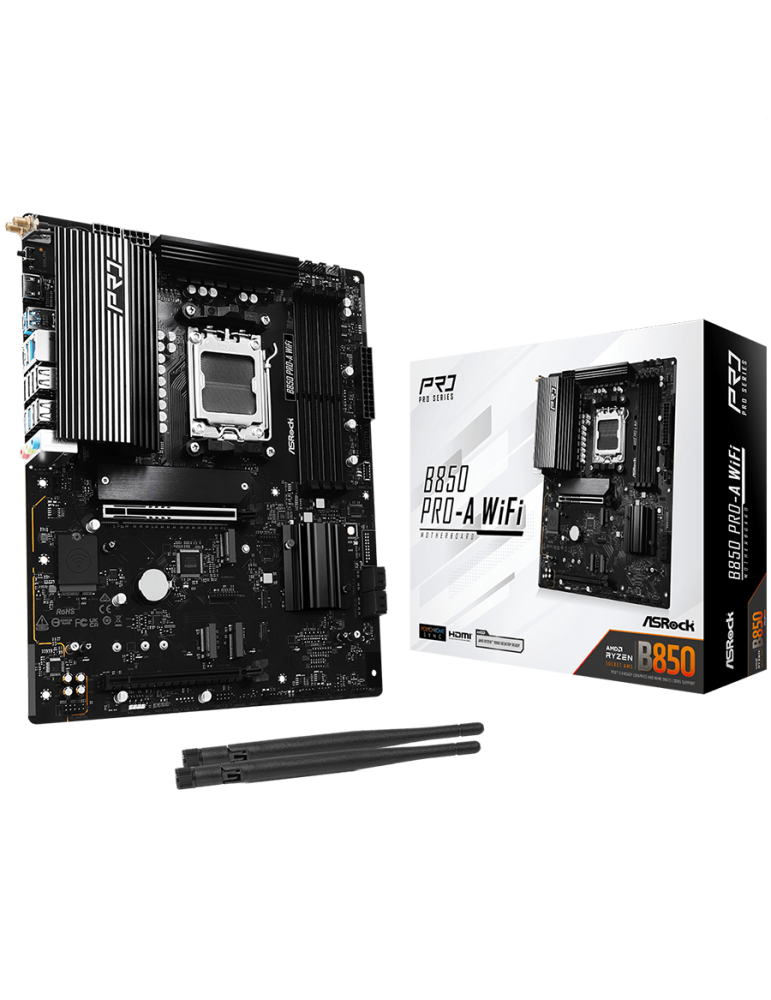 Дънна платка AsRock B850 PRO-A WIFI, 4xDDR5, AM5