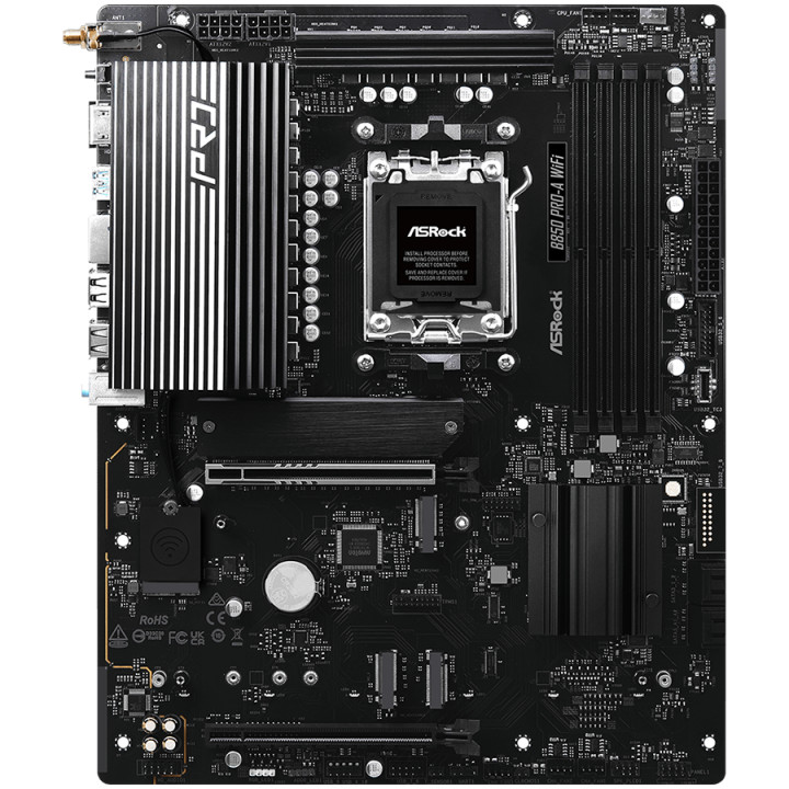 Дънна платка AsRock B850 PRO-A WIFI, 4xDDR5, AM5