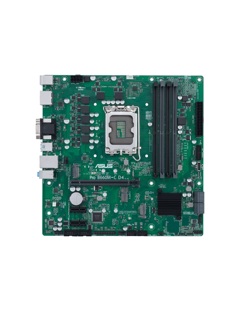 Дънна платка Asus PRO B660M-C D4-CSM, LGA1700 4xDIMM DDR4 TPM 4xSATA 2xM.2 1xHDMI 1xVGA 2xDP MB - 90MB19B0-M1EAYC