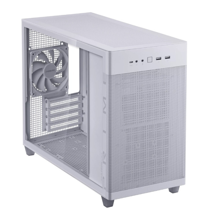 Кутия за компютър Asus Prime AP201 TG White - 90DC00G3-B39010