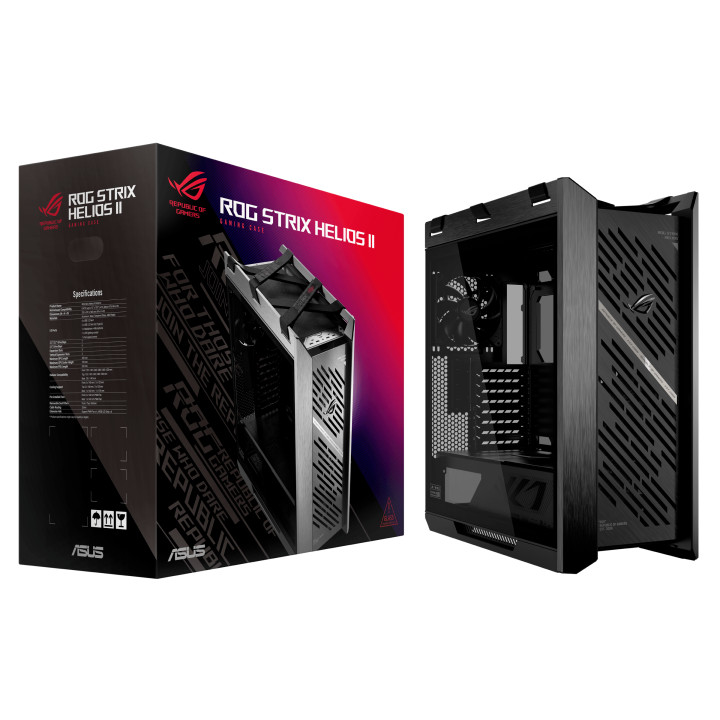 Кутия за компютър Asus ROG Strix Helios II EATX Mid-Tower - Black - 90DC00W0-B39000