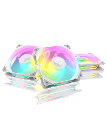 Комплект Вентилатори 3в1 Asus TUF GAMING TR120 ARGB Reverse WHITE EDITION - 90DA00D3-B09020