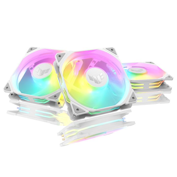 Комплект Вентилатори 3в1 Asus TUF GAMING TR120 ARGB Reverse WHITE EDITION - 90DA00D3-B09020