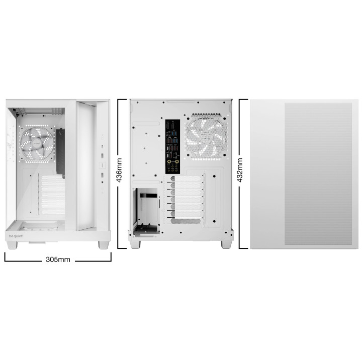 Кутия за компютър be quiet! LIGHT BASE 500 LX White, ATX - BGW86