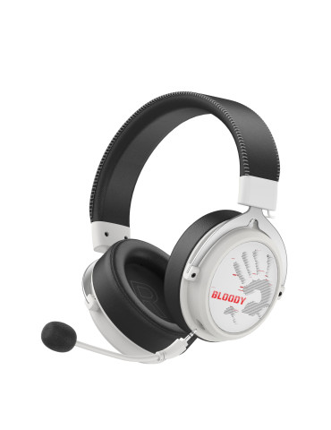 Bluetooth геймърски слушалки A4tech Bloody МR-590 с микрофон, Bluetooth 3.5мм жак, бял - MR590 SPORT WHITE