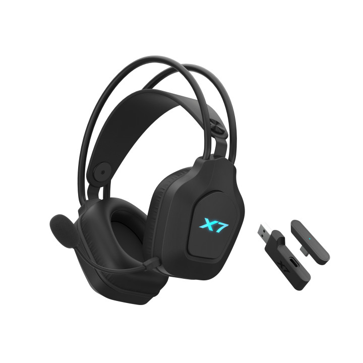 Bluetooth геймърски слушалки A4tech X7 XR-200, Bluetooth, RGB, черни