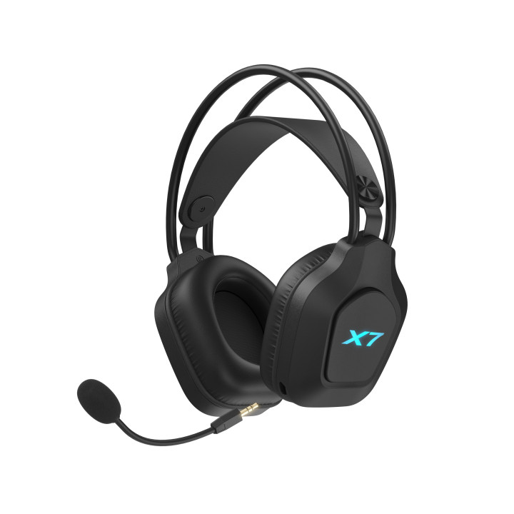 Bluetooth геймърски слушалки A4tech X7 XR-200, Bluetooth, RGB, черни