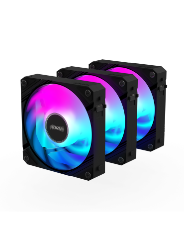 Комплект вентилатори Gigabyte AORUS EZ CHAIN 120 Black 3-Pack ARGB - GP-ECFAN1203