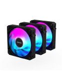Комплект вентилатори Gigabyte AORUS EZ CHAIN 120 Black 3-Pack ARGB - GP-ECFAN1203