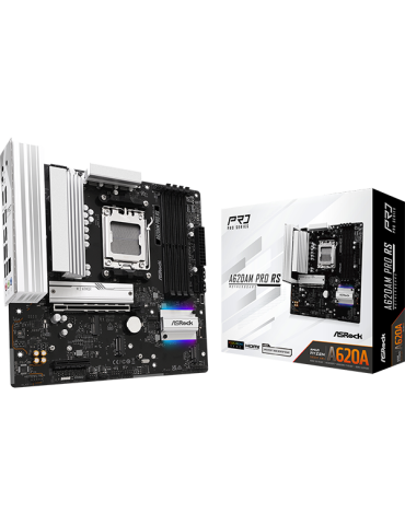 Дънна платка AsRock A620AM Pro RS, AM5, 4x DDR5