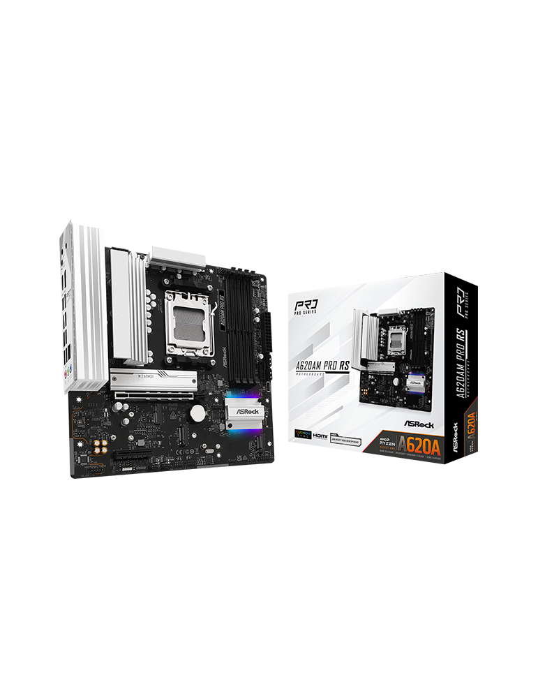 Дънна платка AsRock A620AM Pro RS, AM5, 4x DDR5