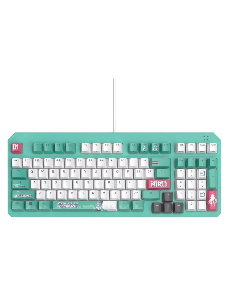 Геймърска механична клавиатура Asus TUF Gaming K3 Gen II Hatsune Miku Edition - Optical Mechanical Switch - 90MP0460-BKUA30