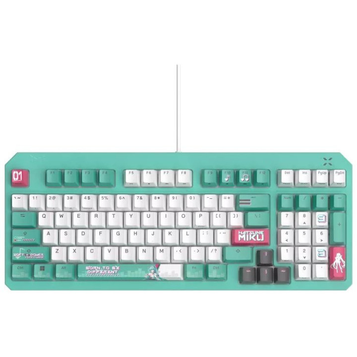 Геймърска механична клавиатура Asus TUF Gaming K3 Gen II Hatsune Miku Edition - Optical Mechanical Switch - 90MP0460-BKUA30