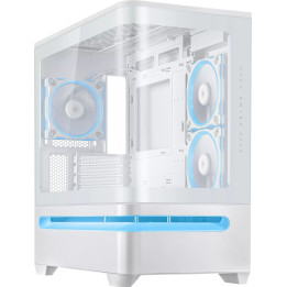Кутия за компютър Asus Prime AP202 ARGB mATX   3 ARGB Вентилатора - White - 90DC00P3-B19000