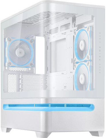 Кутия за компютър Asus Prime AP202 ARGB mATX   3 ARGB Вентилатора - White - 90DC00P3-B19000