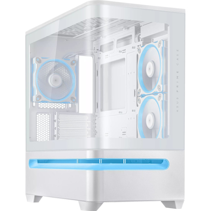 Кутия за компютър Asus Prime AP202 ARGB mATX   3 ARGB Вентилатора - White - 90DC00P3-B19000