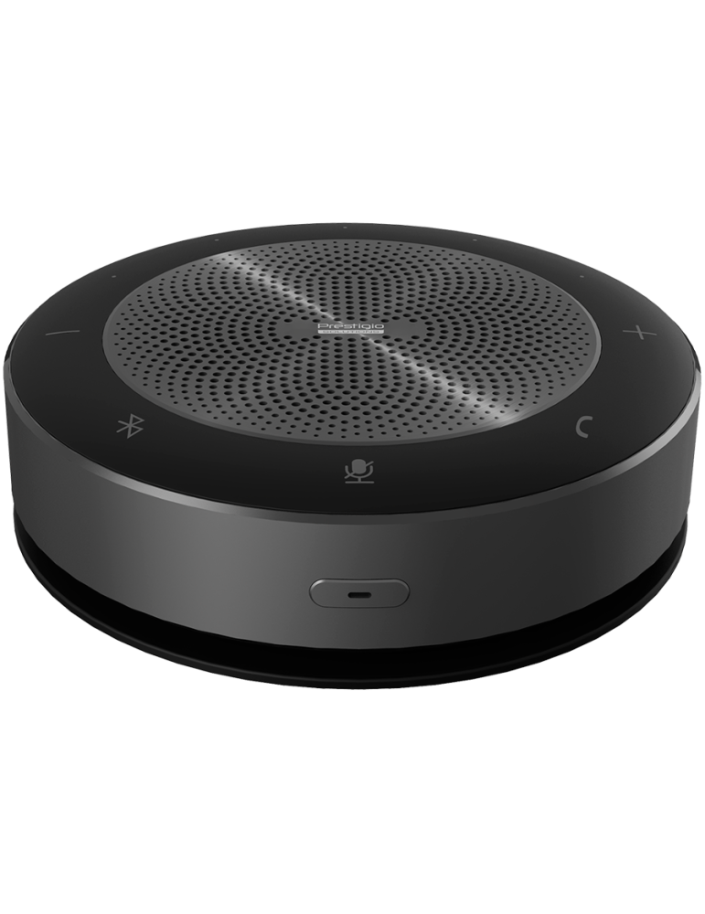 Видеоконферентна система Prestigio Solutions Video Conferencing Speakerphone Alpha: 5W, 6 mic, 5m (Radius), Wireless charging, Connection via USB Type-C, AUX or BT4.2 EDR - PVCSN0M601