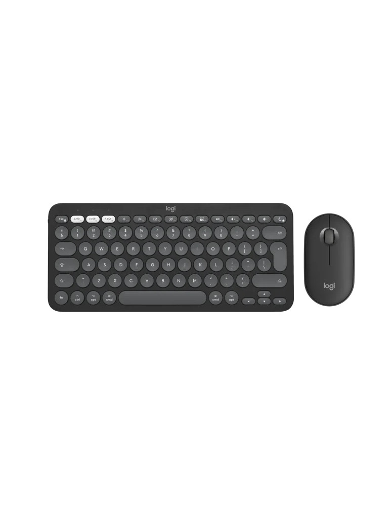 Bluetooth комплект клавиатура с мишка Logitech Pebble 2 Combo for Mac, TONAL Graphite, US INT'L, INTNL-973, MAC - 920-012244
