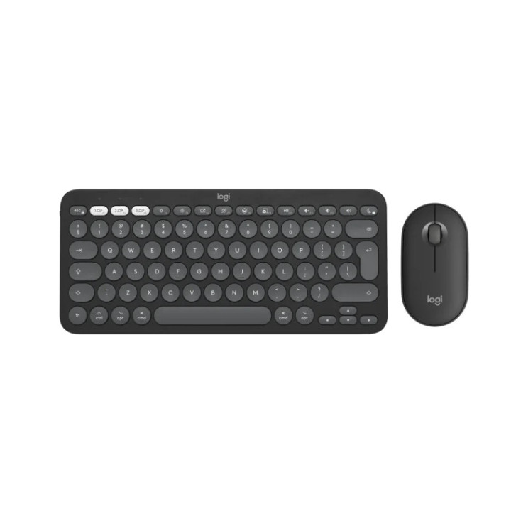 Bluetooth комплект клавиатура с мишка Logitech Pebble 2 Combo for Mac, TONAL Graphite, US INT'L, INTNL-973, MAC - 920-012244