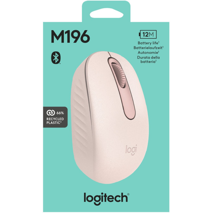 Bluetooth мишка Logitech M196, розова -  910-007461