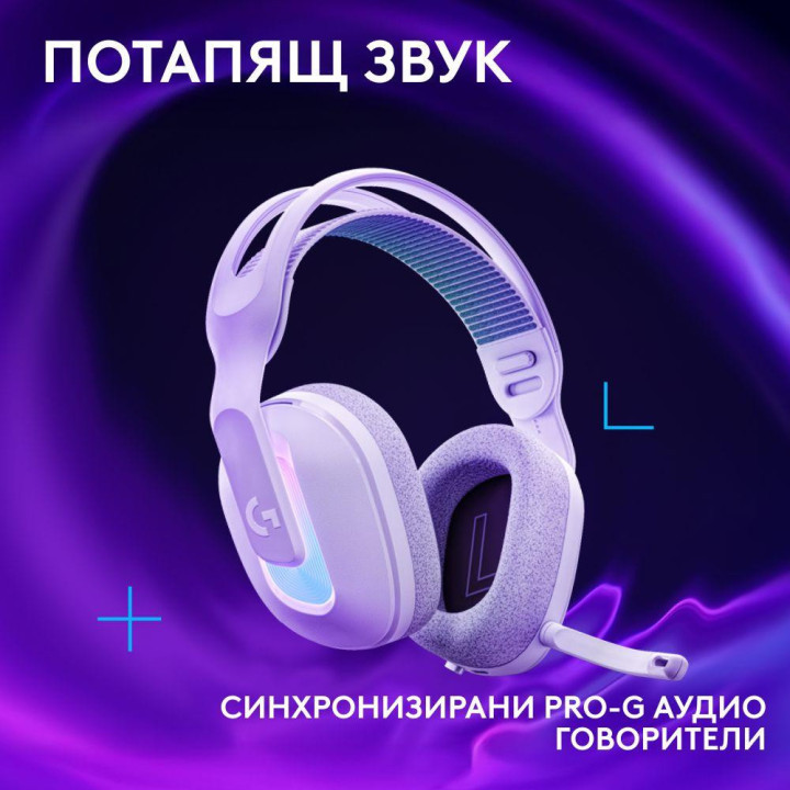 Безжични геймърски слушалки Logitech G522 Lightspeed Wireless RGB, Микрофон, Бели - 981-001550