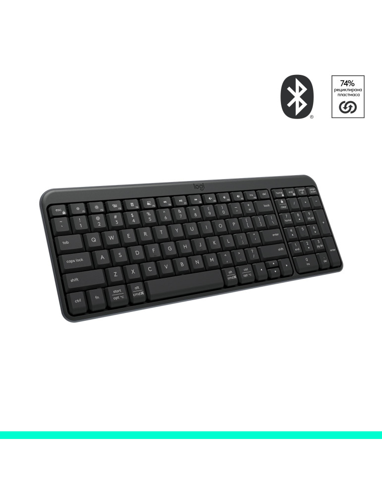 Безжична клавиатура Logitech K250 Graphite - Кирилизирана - 920-013451