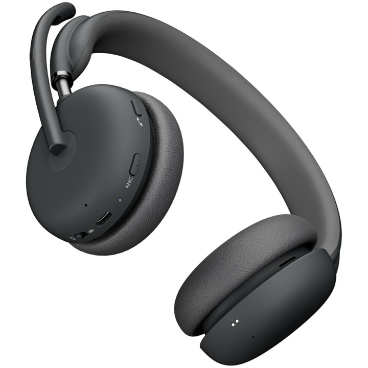 Bluetooth слушалки Logitech Zone Wireless 2 UC, Graphite, TEAMS, 2.4GHZ/BT, NO STAND - 981-001152