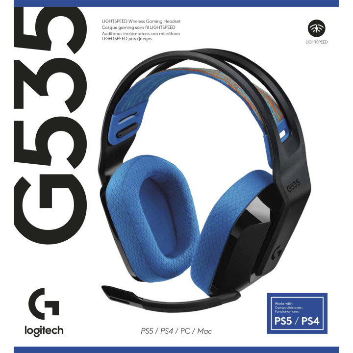 Безжични геймърски слушалки Logitech G535 Lightspeed Wireless за PC и PS5 - 939-002219