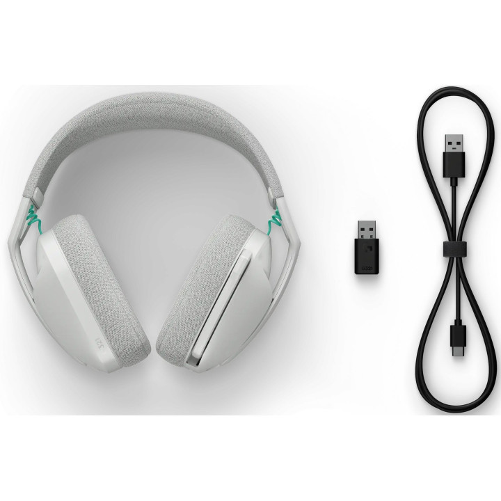 Безжични геймърски слушалки Logitech G321 Lightspeed, Микрофон, Бели - 981-001569