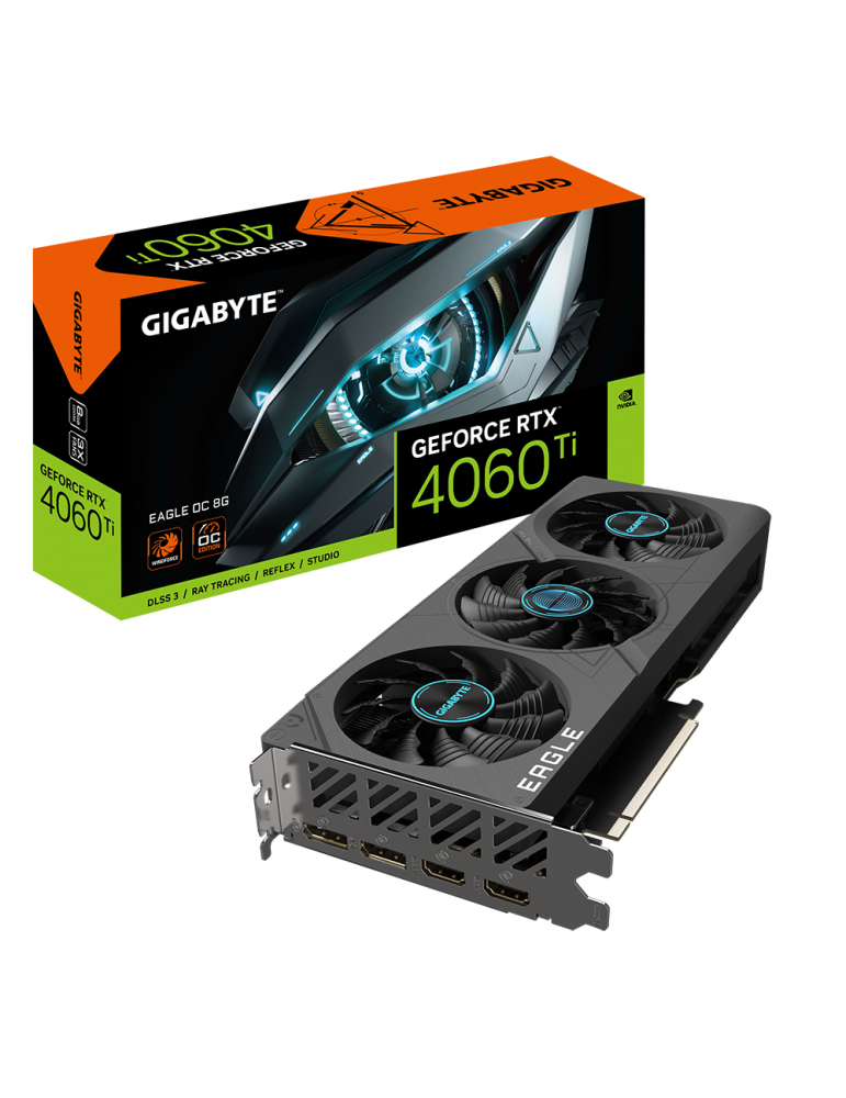 Видео карта Gigabyte GeForce RTX 4060 TI EAGLE OC 8GB GDDR6 - GV-N406TEAGLE OC-8GD