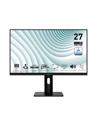 Монитор MSI 27 PRO MP273AP, 27" 1920 x 1080, FHD IPS Anti-glare, 1ms (MPRT) 4ms (GTG), 100Hz, Video ports: DP (1.2a), HDMI (1.4b), D-Sub (VGA),Audio Ports: Line-in - 9S6-3PB49H-232