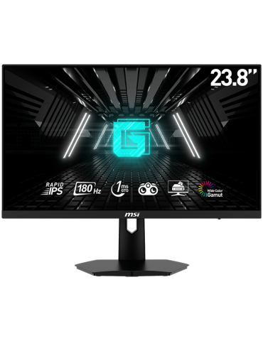 Монитор MSI G244F E2, 23.8" 180Hz, FHD (1920x1080) 16:9, Rapid IPS Anti-glare, 1ms, 300nits, 1000:1, 178/178, Adaptive-Sync, Tilt, DP, 2x HDMI - G244F_E2