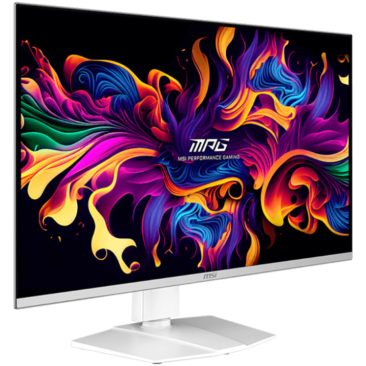 Монитор MSI MPG 321URXW QD-OLED, 31.5" 240Hz, UHD (3840x2160) 16:9, QD-OLED, 0.03ms, 250nits, 1500000:1, 178/178, G-Sync Compatible, Adjustable Stand, DP, 2x HDMI, Type-C, Headphone out, USB Hub, White - MPG_321URXW_QD-OLED