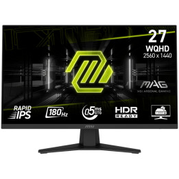 Монитор MSI MAG 274QF, 27" 180Hz, WQHD (2560x1440) 16:9, Rapid IPS Anti-glare, 0.5ms, 250nits, 1000:1, 178/178, AMD FreeSync, DP, 2x HDMI, Headphone out - MAG_274QF