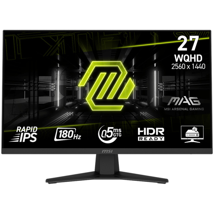 Монитор MSI MAG 274QF, 27" 180Hz, WQHD (2560x1440) 16:9, Rapid IPS Anti-glare, 0.5ms, 250nits, 1000:1, 178/178, AMD FreeSync, DP, 2x HDMI, Headphone out - MAG_274QF