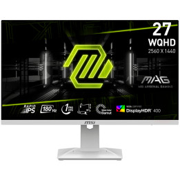 Монитор MSI MAG 274QRFW, 27" 180Hz, WQHD (2560x1440) 16:9, Rapid IPS Anti-glare, 1ms, 400nits, 1000:1, 178/178, AMD FreeSync, DisplayHDR 400, Adjustable Stand, DP, 2x HDMI, Headphone out, White - MAG_274QRFW