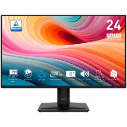 Монитор MSI PRO MP242A E2, 23.8" 120Hz, FHD (1920x1080) 16:9, IPS Anti-glare, 1ms/4ms, 300nits, 1500:1, 178/178, Adaptive-Sync, Tilt, Speakers, D-Sub(VGA), HDMI, DP, Headphone-out - PRO_MP242A_E2