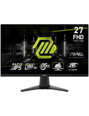 Монитор MSI MAG 275F, 27" 180Hz, FHD (1920x1080) 16:9, Rapid IPS, 0.5ms, 250nits, 1000:1, 178/178, AMD FreeSync, DP, 2x HDMI - MAG_275F