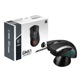 Безжична геймърска презареждаема мишка MSI CLUTCH GM51, черна - S12-4300080-C54