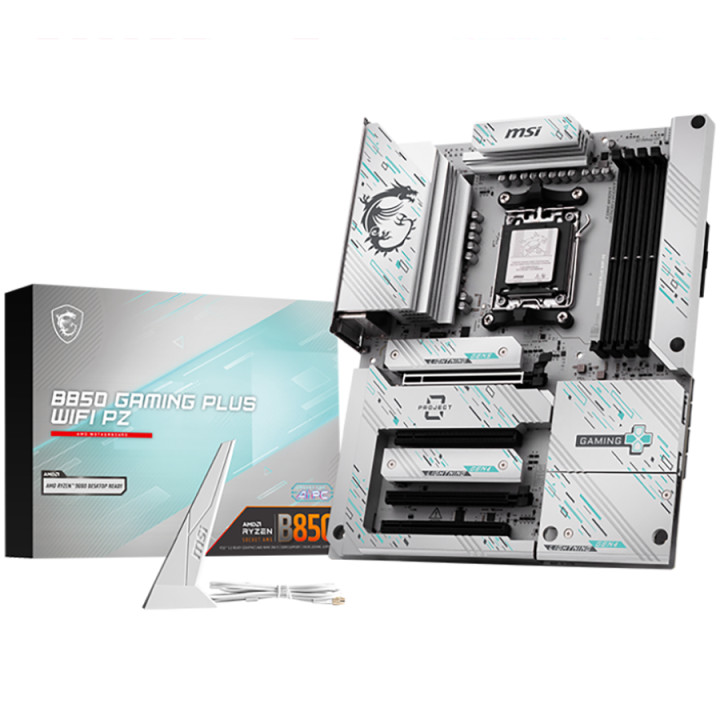 Дънна платка MSI B850 GAMING PLUS WIFI PZ, ATX, AM5, Back Connectors, 4x DDR5, 5G LAN, WiFI 7, BT